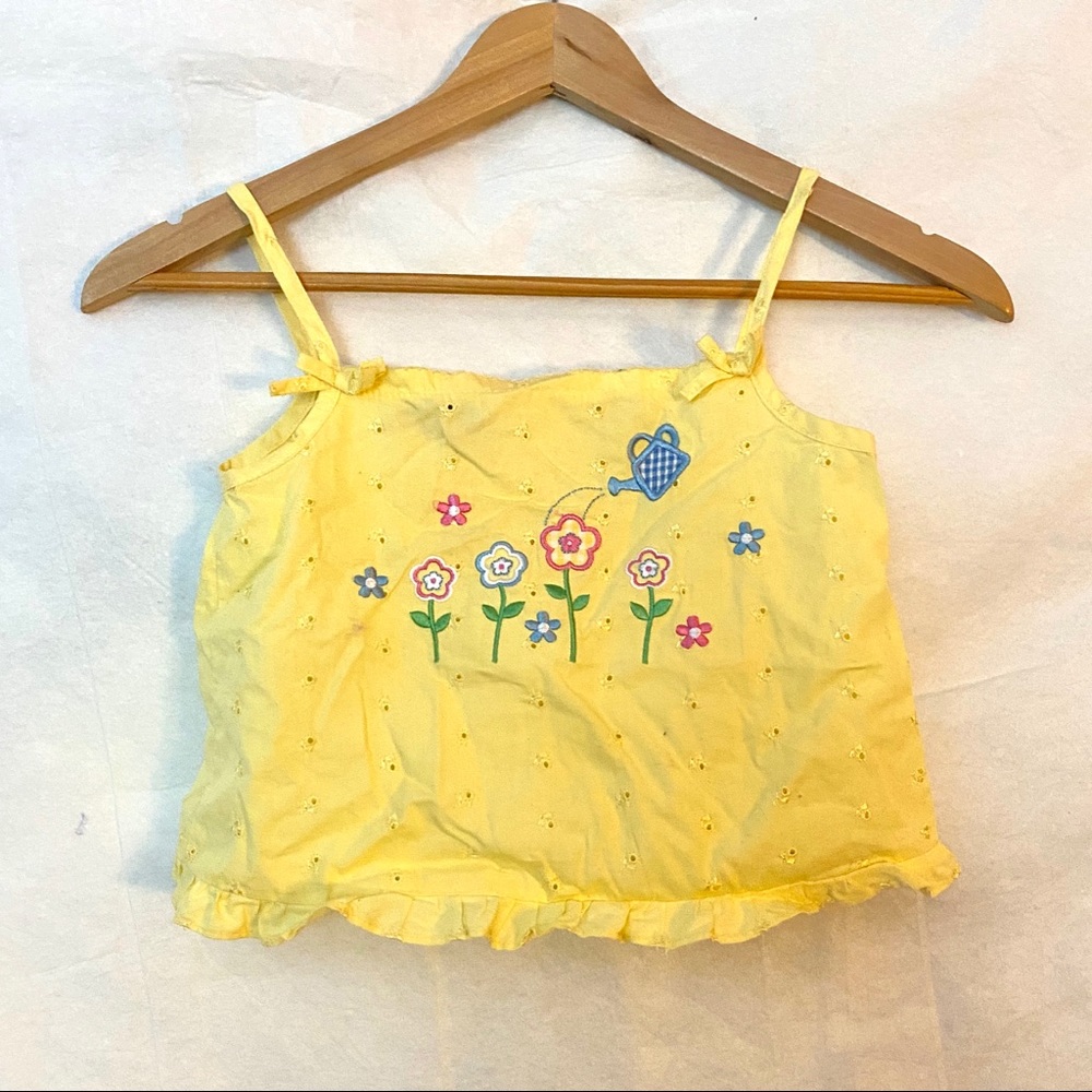 YOUNG HEARTS Girls Yellow Tank top Size 6